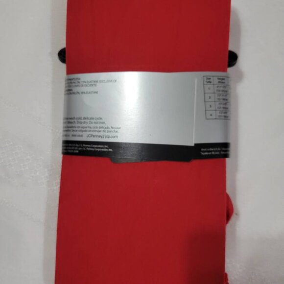 Worthington size 2 Control Top Fire Engine Red Nylon/Elastane Tights NWT - Picture 2 of 2